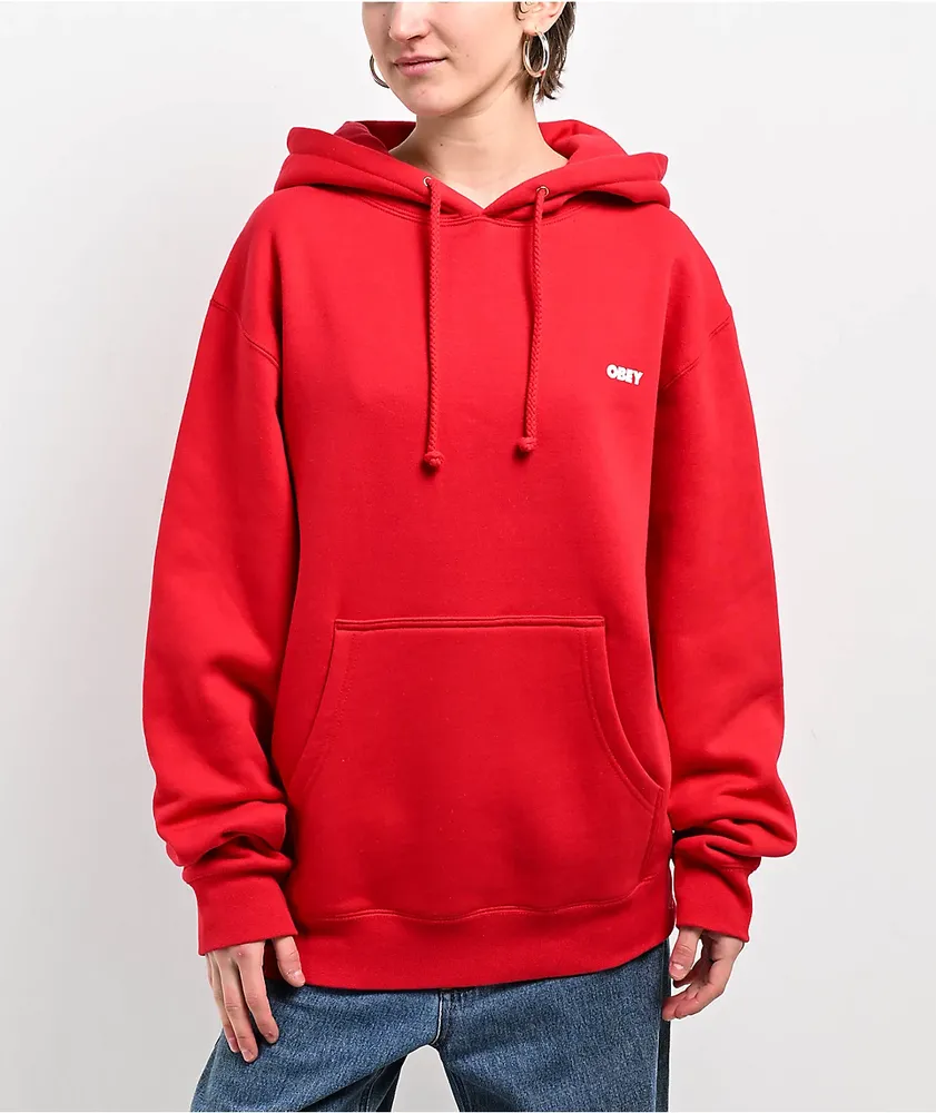 Obey Bold Type Red Hoodie