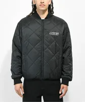 Obey Brux Black Quilted Reversible Jacket