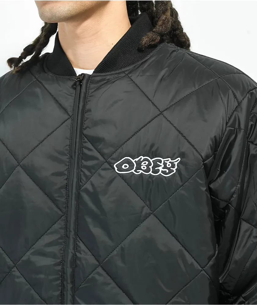 Obey Brux Black Quilted Reversible Jacket