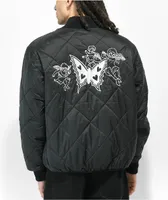 Obey Brux Black Quilted Reversible Jacket