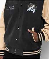 Obey Care Black & Tan Denim Varsity Jacket