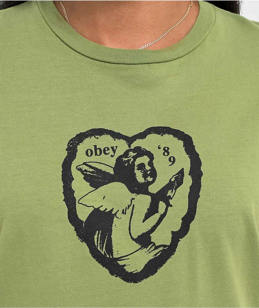 Obey Cherub '89 Green Pigment Dye T-Shirt 