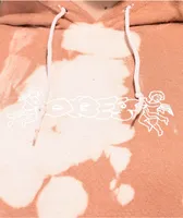 Obey Cherub Throwie Brown Bleach Dye Hoodie