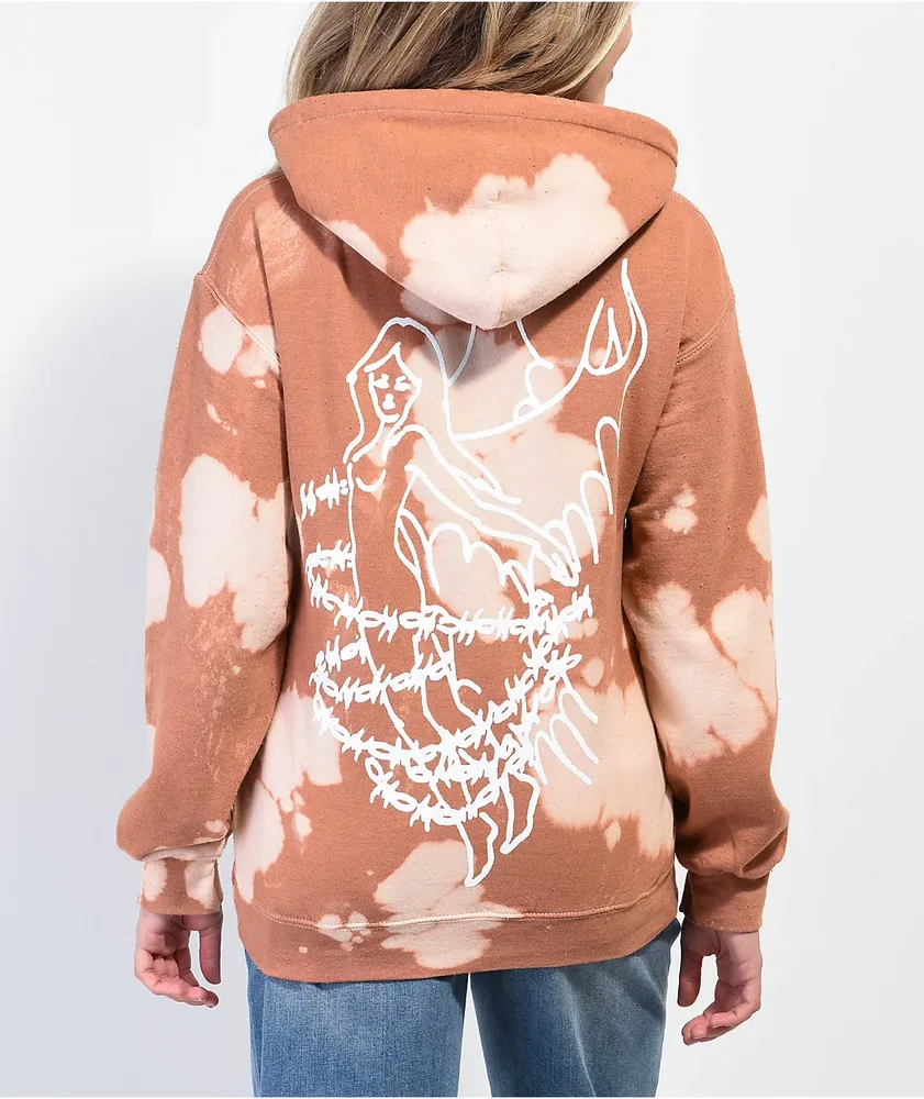 Men's Oversized Butterfly Back Print Tie Dye Hoodie