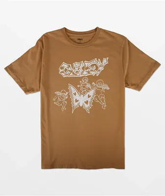 Obey Cherubs Brown T-Shirt