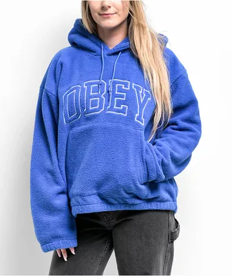 Obey Collegiate Blue Fleece Hoodie