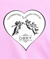 Obey Committed To Excellence Lavender T-Shirt