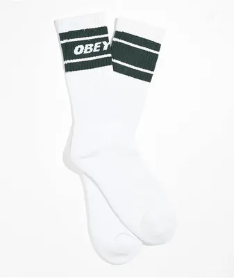 Obey Cooper II White & Cedar Crew Sock