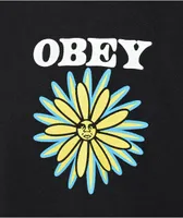 Obey Daisies Black Pigment Dye T-Shirt