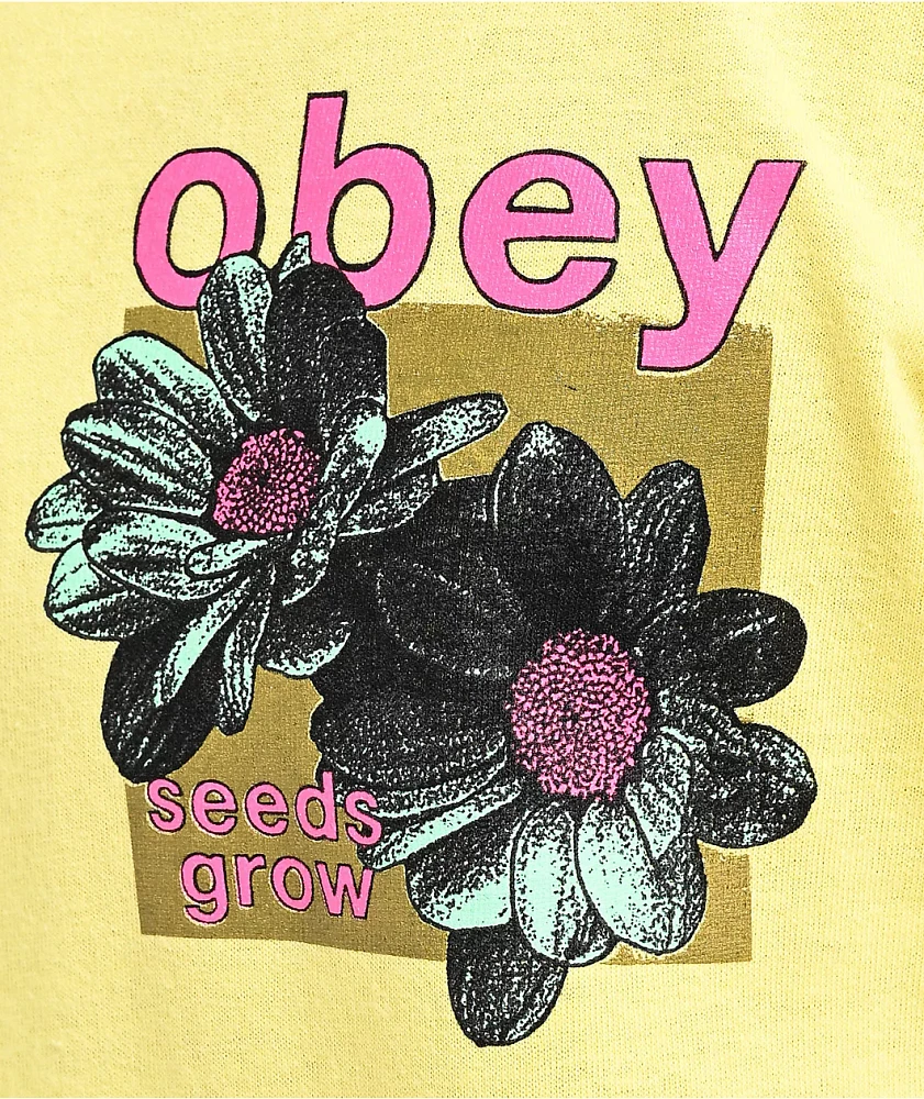 Obey Daisy Seeds Yellow T-Shirt