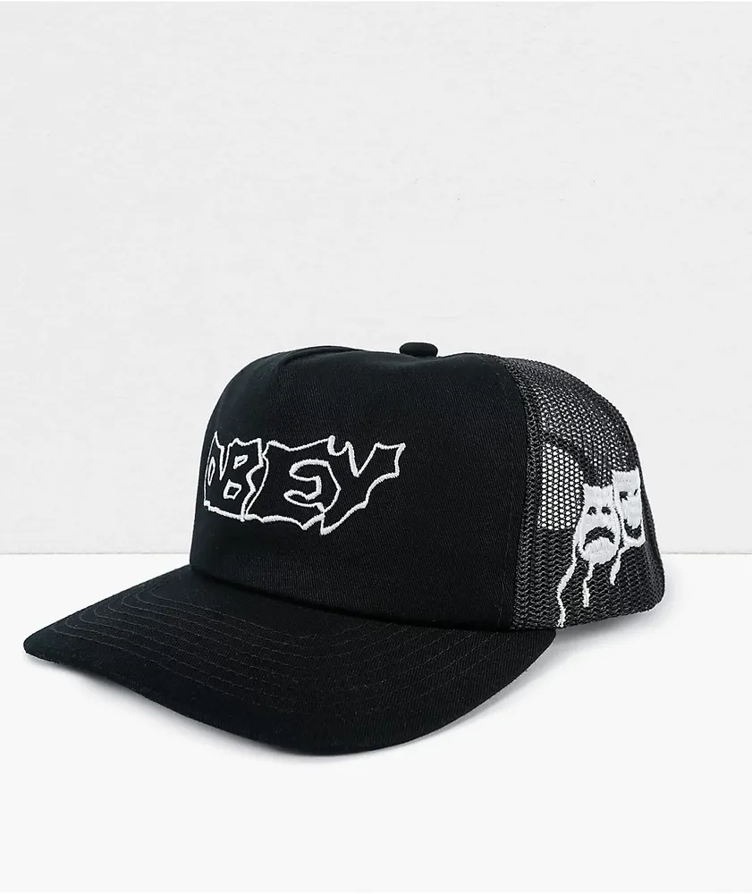 Obey Disobey Black Trucker Hat