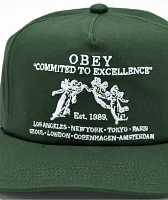 Obey Excellence Dark Green Snapback Hat