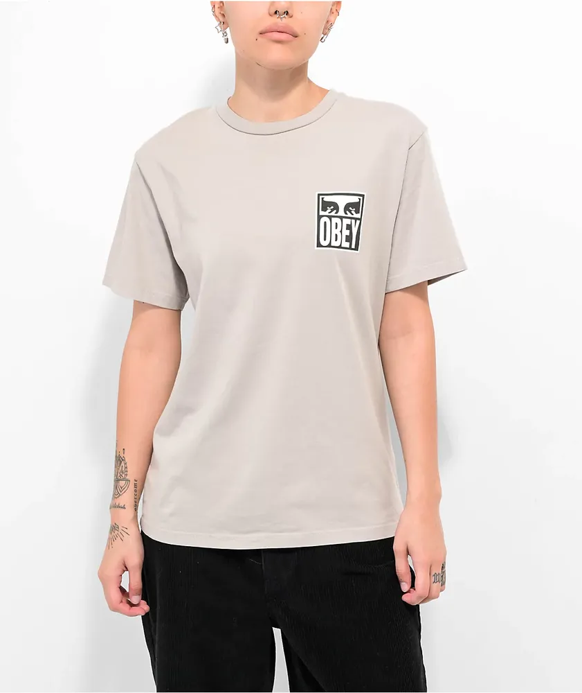 Obey Eyes Icon 2 Silver T-Shirt