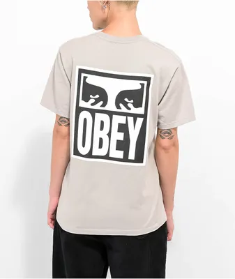 Obey Eyes Icon 2 Silver T-Shirt