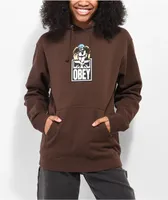 Obey Falling Angels Brown Hoodie