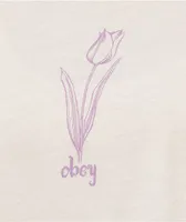 Obey Flower Natural Crop T-Shirt