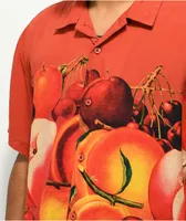 Obey Fruit Bowl Red Short Sleeve Button Up Shirt