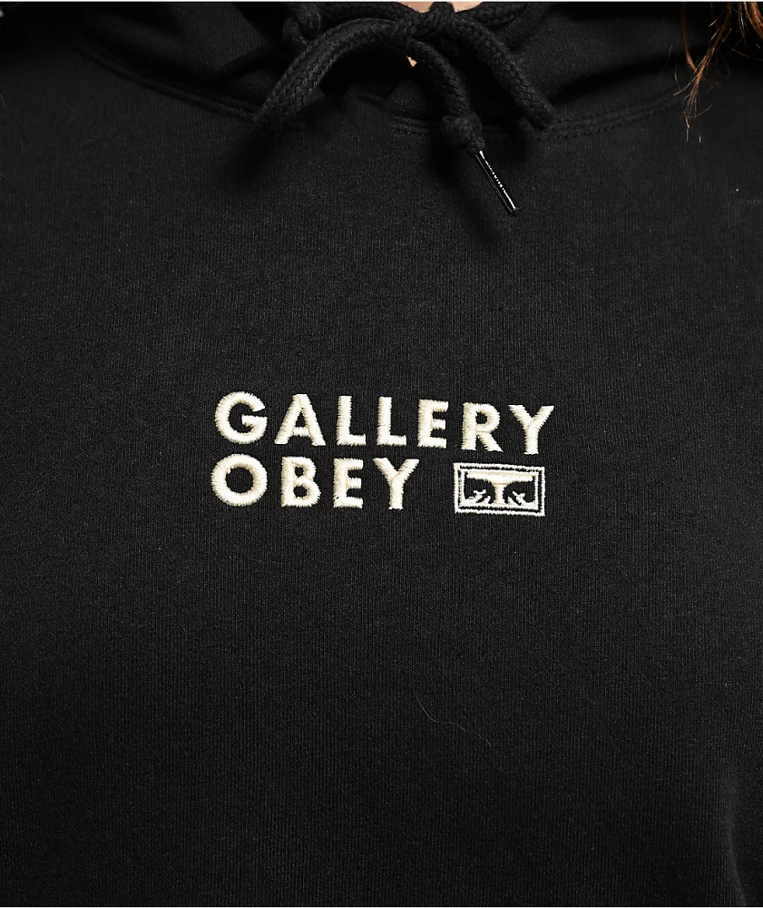 Obey Gallery Black Hoodie