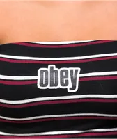 Obey Gina Black, White & Red Tube Top