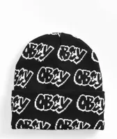 Obey Good Times Black Beanie