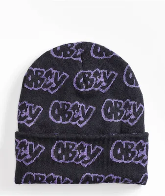 Obey Good Times Navy Beanie
