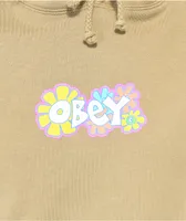 Obey Groovy Daisies Tan Hoodie