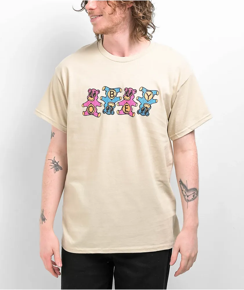 Obey Gummie Bears Natural T-Shirt