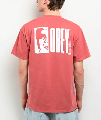 Obey Half Icon Red T-Shirt
