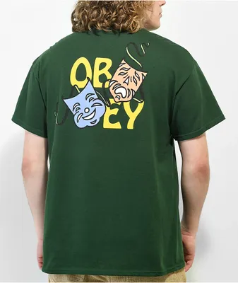 Obey Happy Tragedy Green T-Shirt