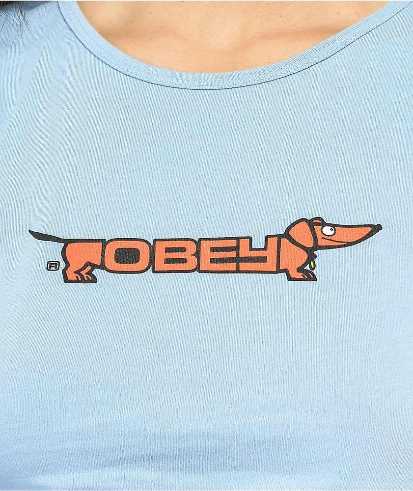 Obey Hot Dog Slate Crop T-Shirt