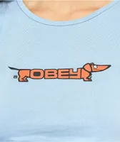 Obey Hot Dog Slate Crop T-Shirt