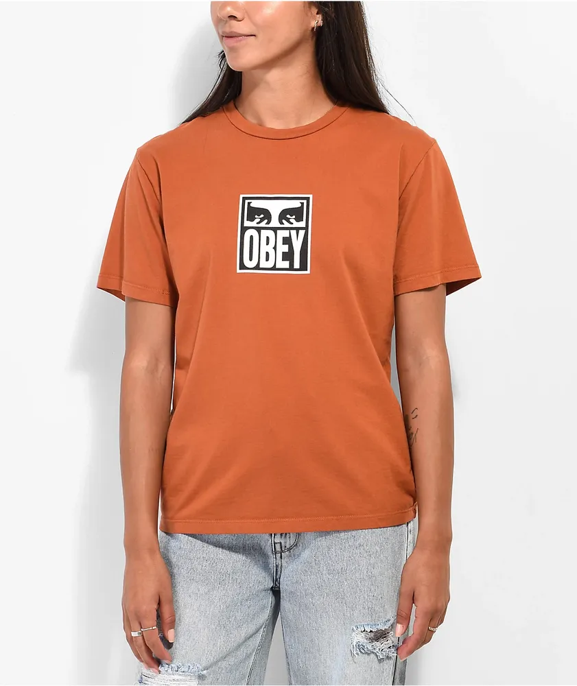 Obey Icon Eyes Brown T-Shirt