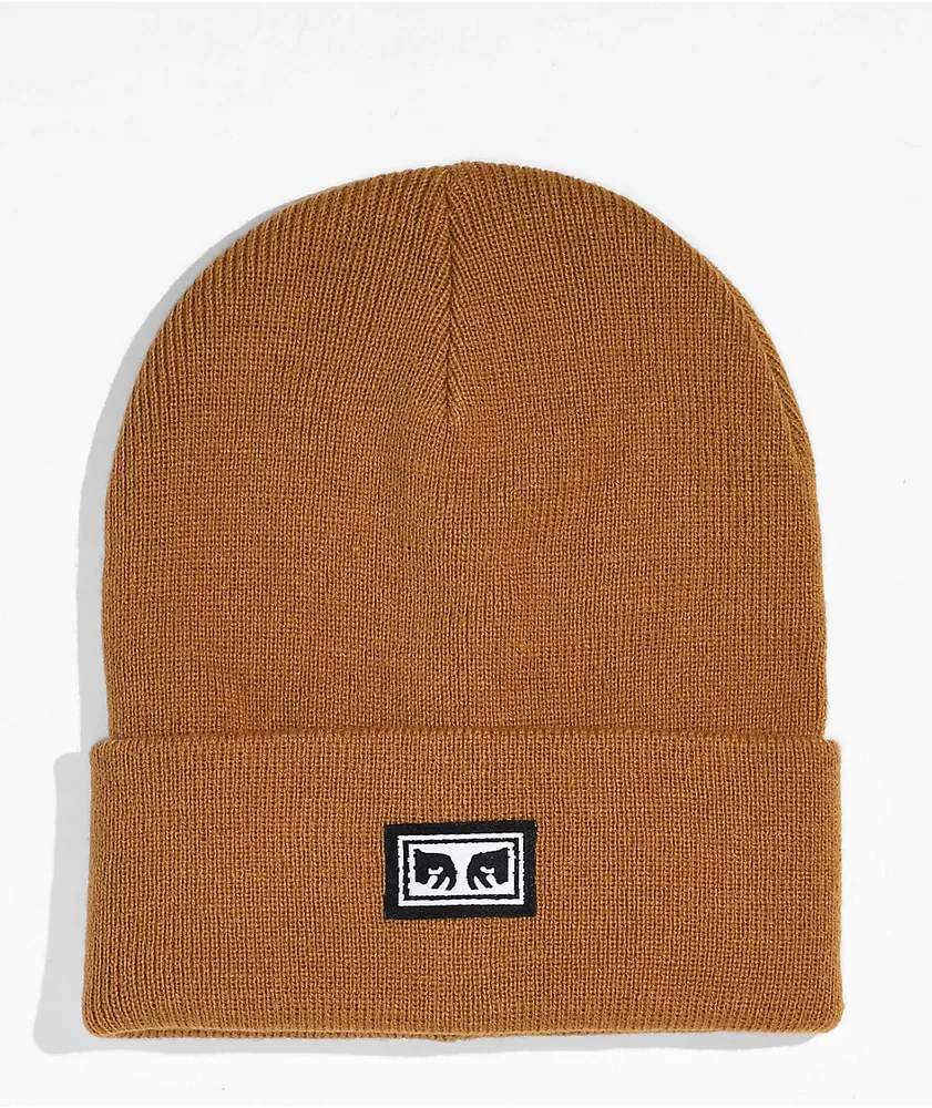 Obey Icon Eyes Wood Brown Beanie