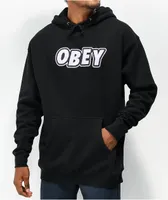 Obey Jumbled Up Black Hoodie