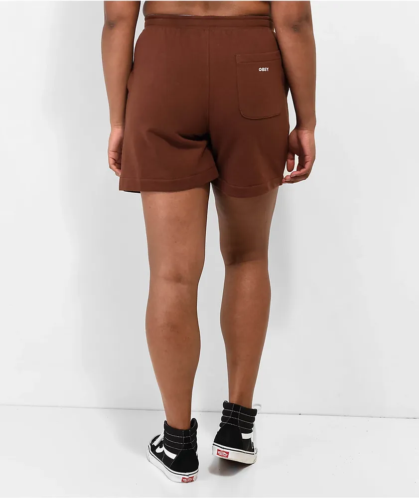 Obey Kori Terry Brown Sweat Shorts