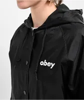 Obey Lowercase Black Windbreaker Jacket