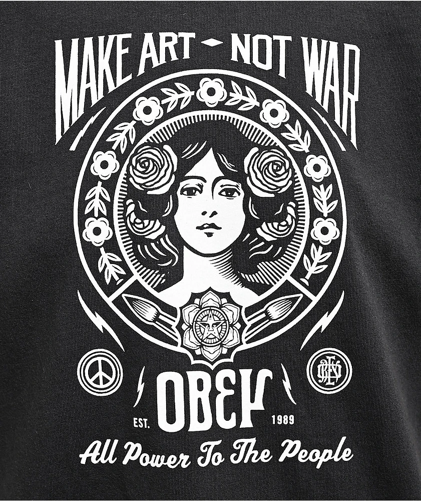 Obey Make Art Not War 2 Black T-Shirt