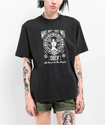 Obey Make Art Not War 2 Black T-Shirt