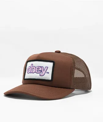 Obey Marked Brown Trucker Hat
