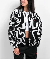 Obey Mazy Sherpa Varsity Jacket