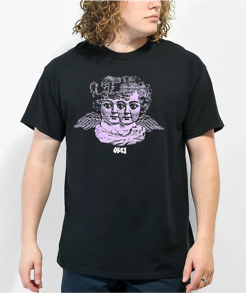 Obey Minds Eye Angel Black T-Shirt