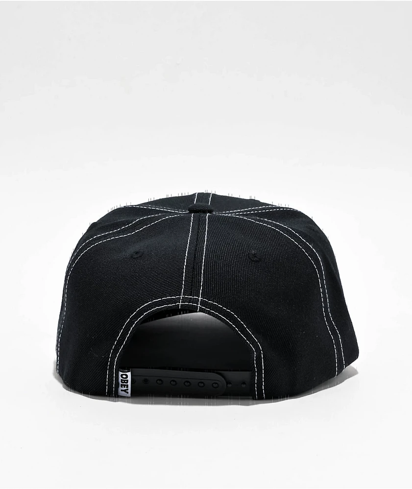 Obey Mix Classic Black Snapback Hat