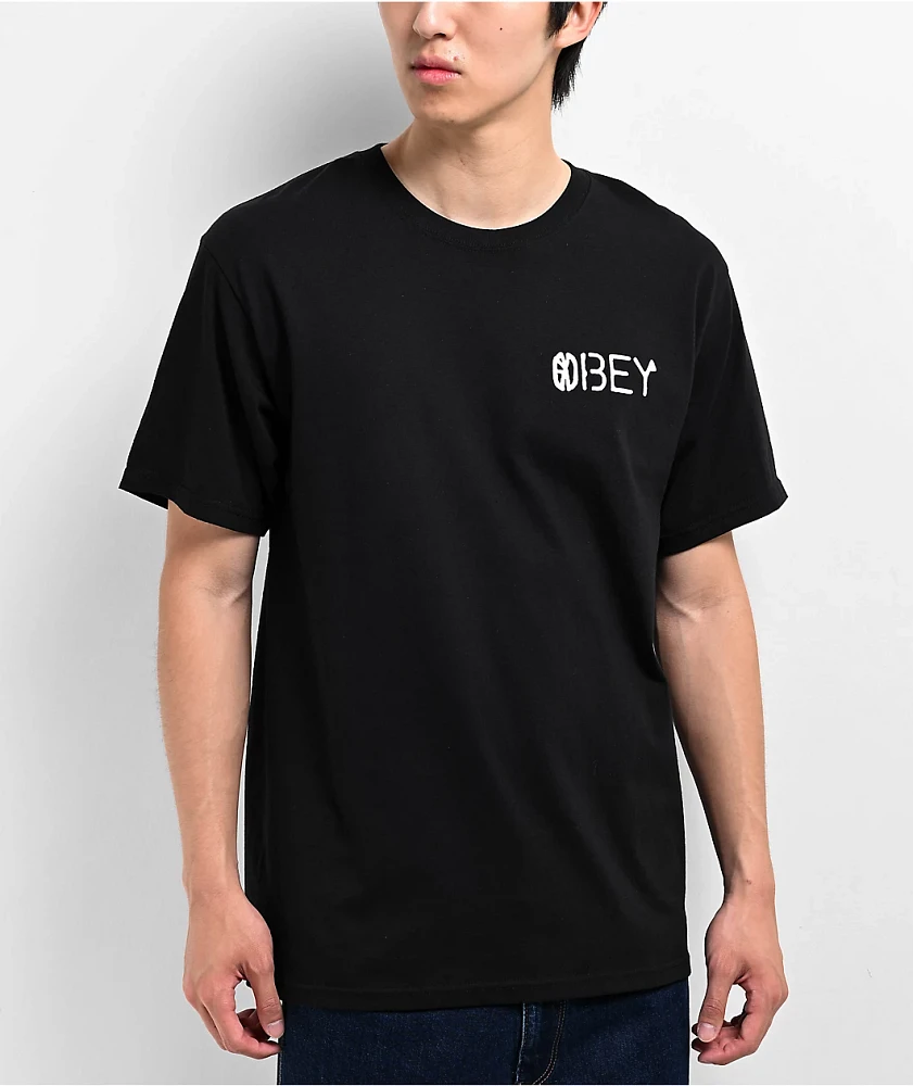 Obey No Free Lunch Black T-Shirt