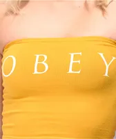 Obey Novel 2 Mustard Yellow Tube Top