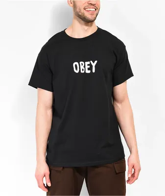 Obey OG Hand Type Black T-Shirt