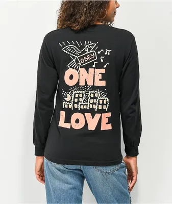 Obey One Love Black Long Sleeve T-Shirt
