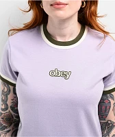 Obey Penny Orchid Petal Ringer T-Shirt