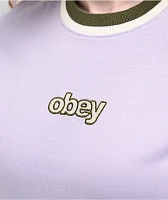 Obey Penny Orchid Petal Ringer T-Shirt