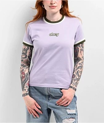 Obey Penny Orchid Petal Ringer T-Shirt