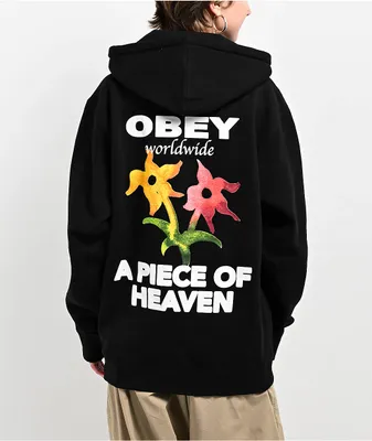 Obey Piece Of Heaven Black Zip Hoodie